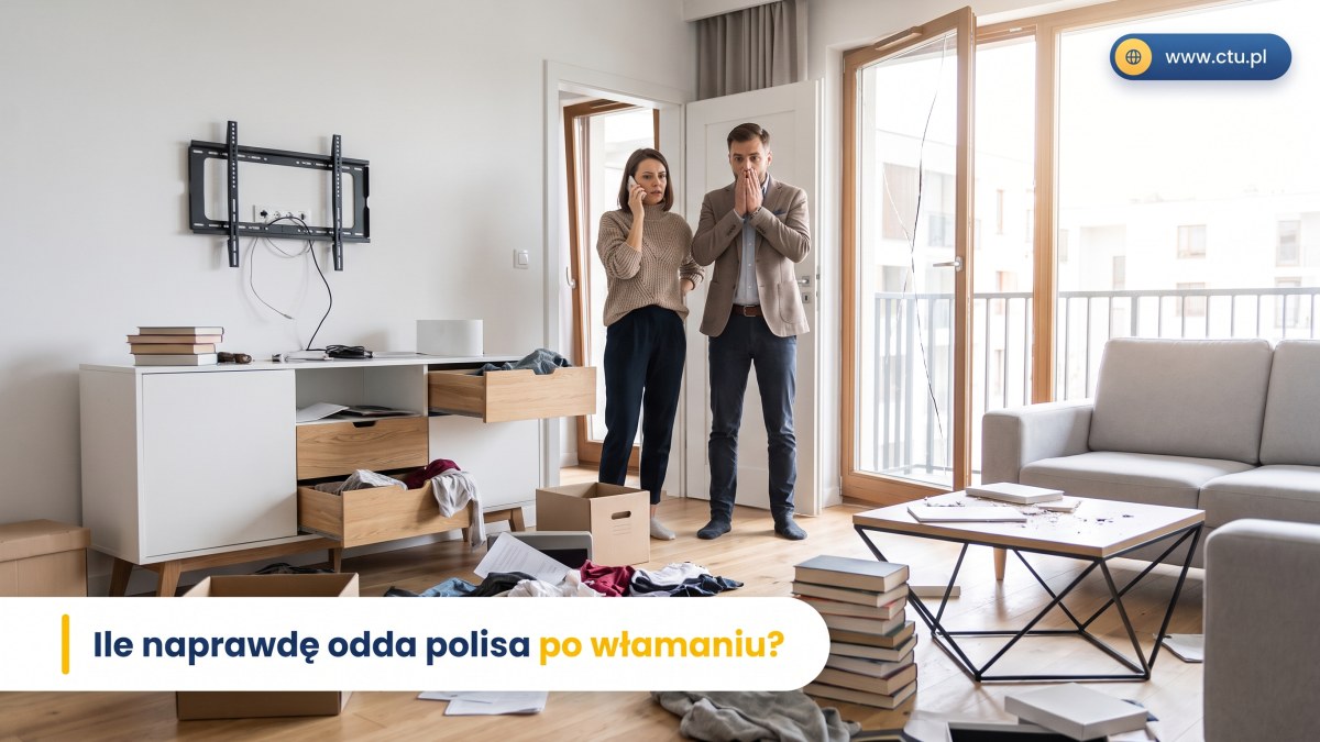 Para w splądrowanym salonie po włamaniu dzwoni na policję