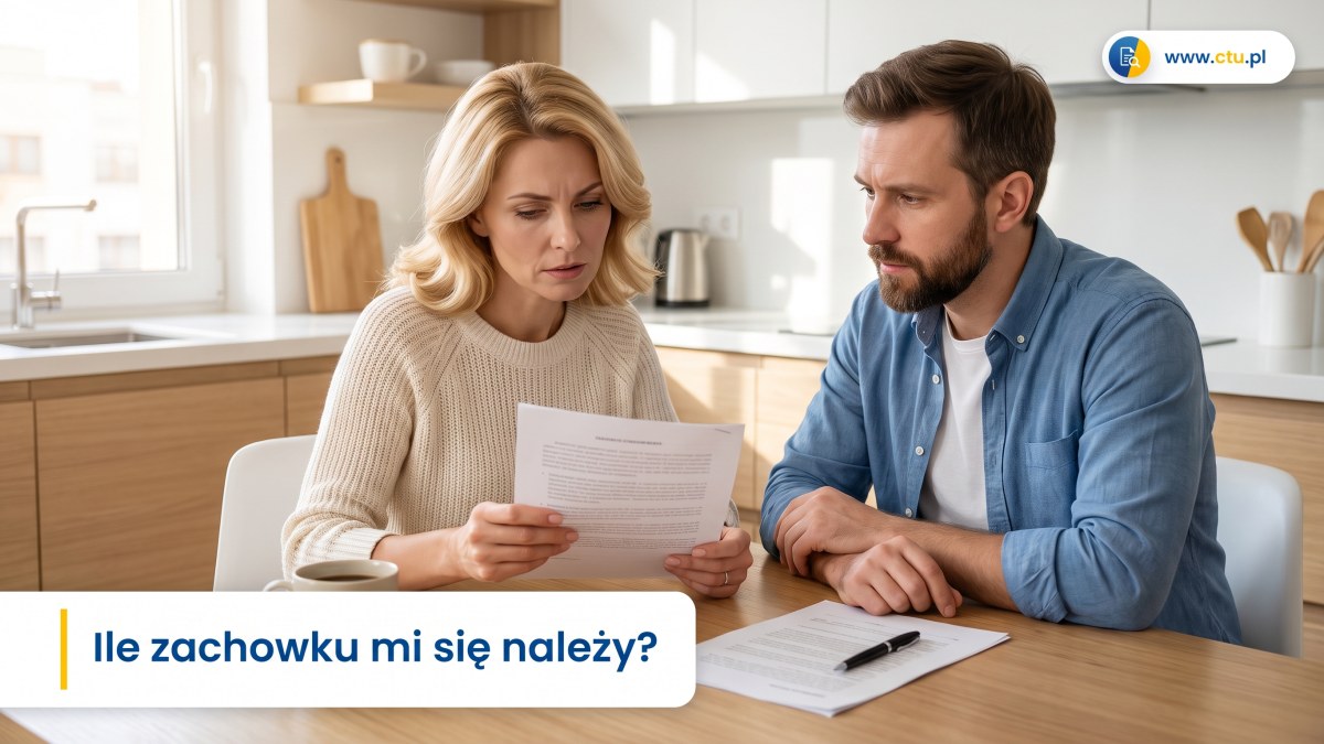 Rodzeństwo przy stole w kuchni czyta dokument spadkowy — ile zachowku się należy